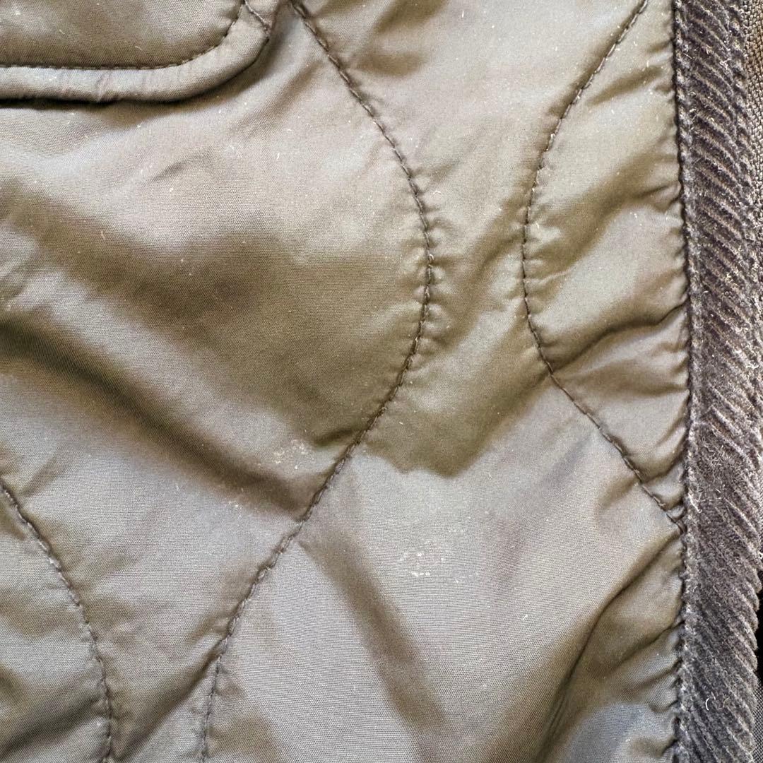 23区 大きいサイズ【撥水加工】中綿 パディング ジレ ブラック 44