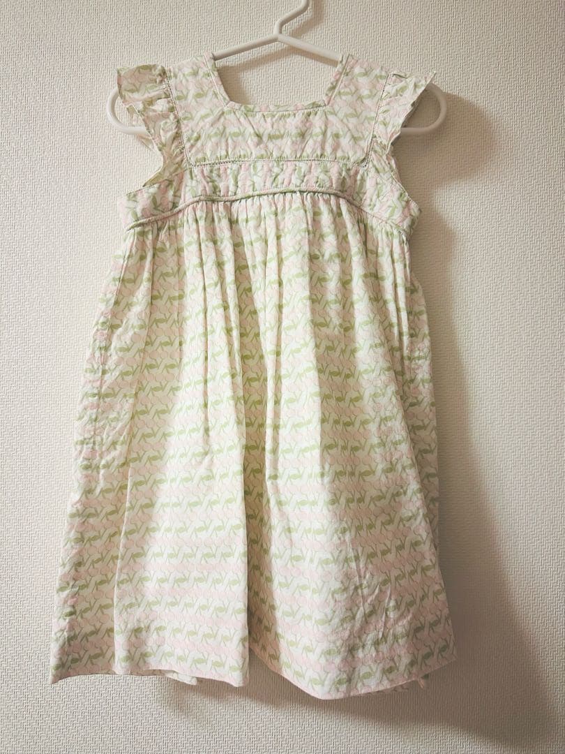 bonpoint ボンポワン⭐︎チェリー柄ピンクのワンピース⭐︎3A