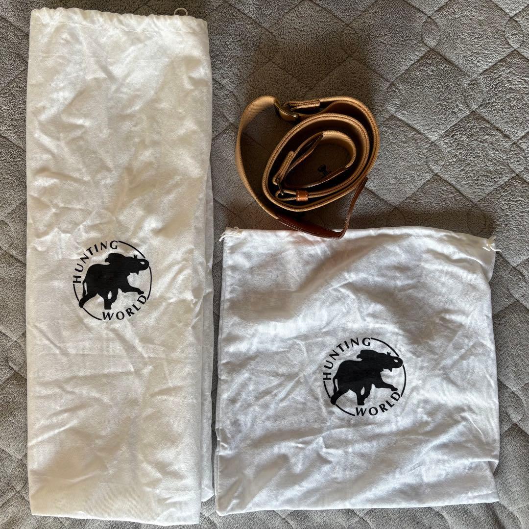 HUNTING WORLD ボストンバッグ ネイビー 2way バチュークロス