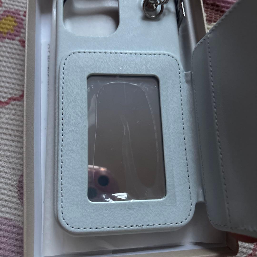 ダーリッチキルティングミラーDDチャームiPhoneケース sax Darich