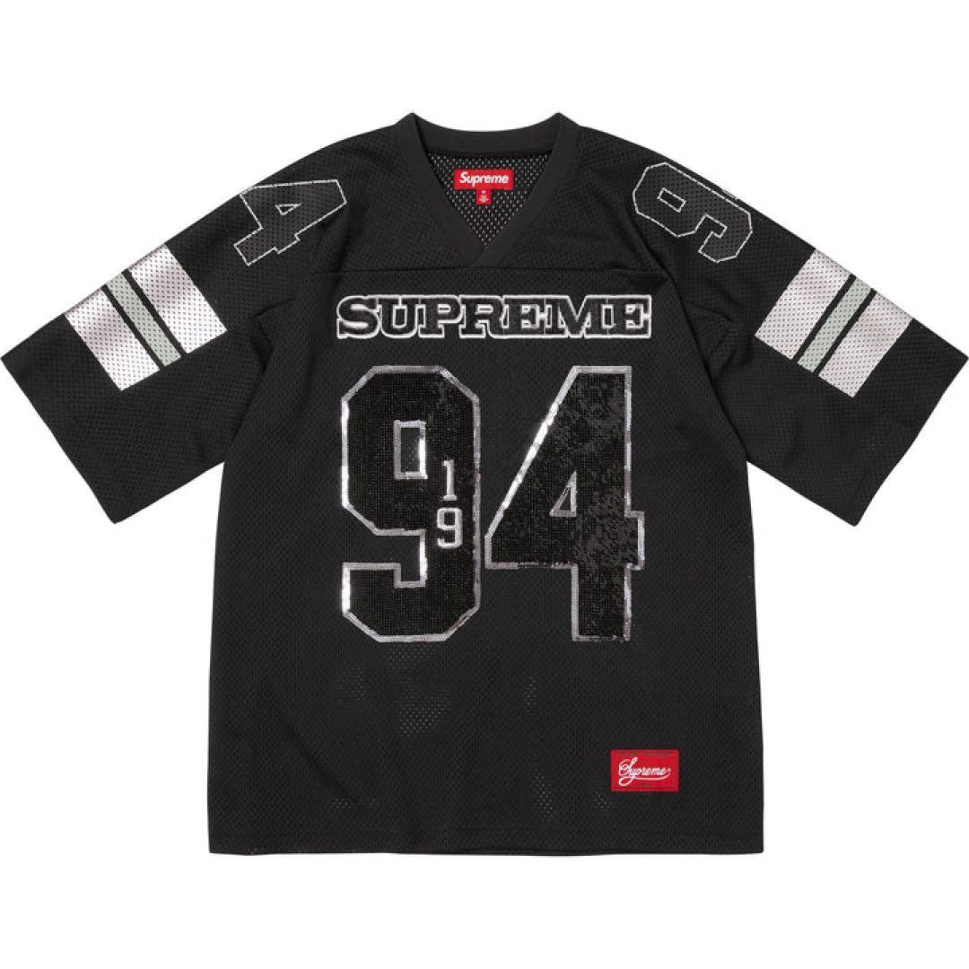 【新品S】Supreme Sequin Football Jersey