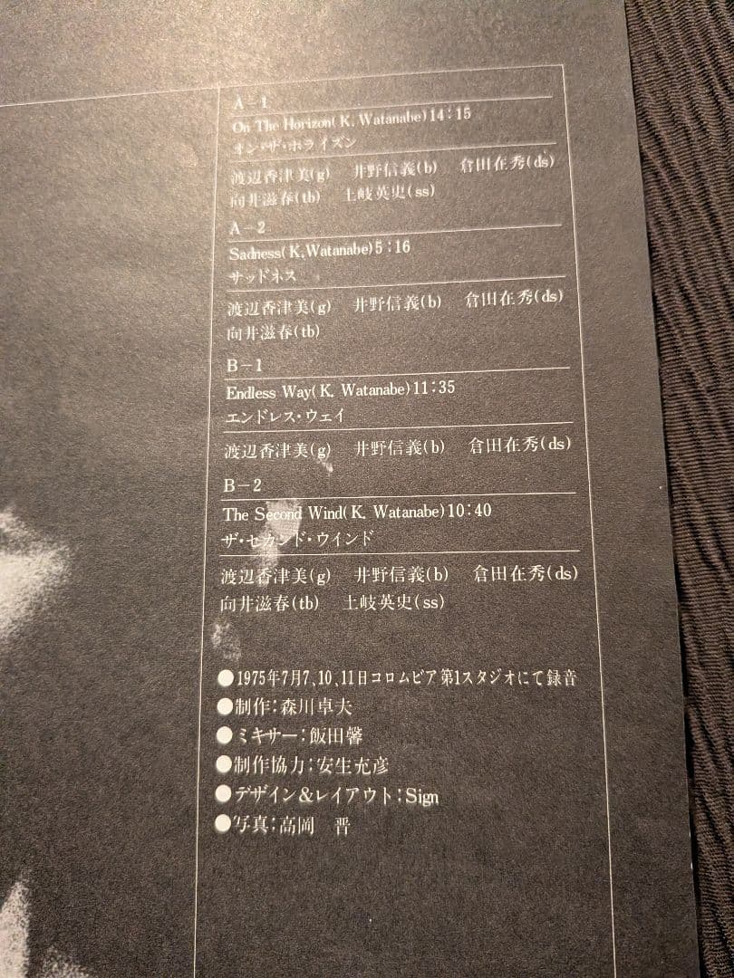 【エンドレス・ウェイ】　 渡辺香津美 LPレコード