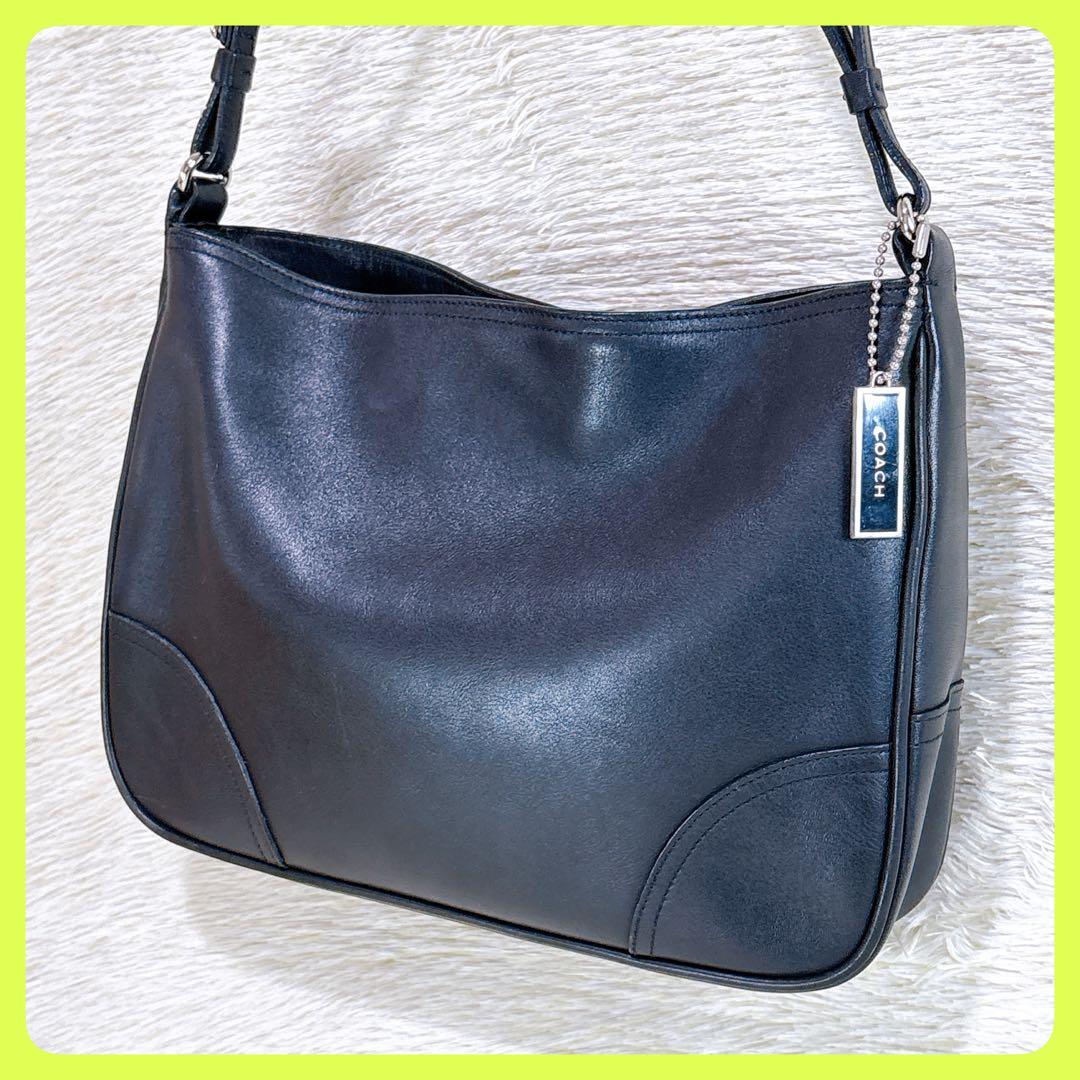 ご*ま様 ✨美品✨オールドコーチ COACH ブラックレザー ワンショルダーバッ