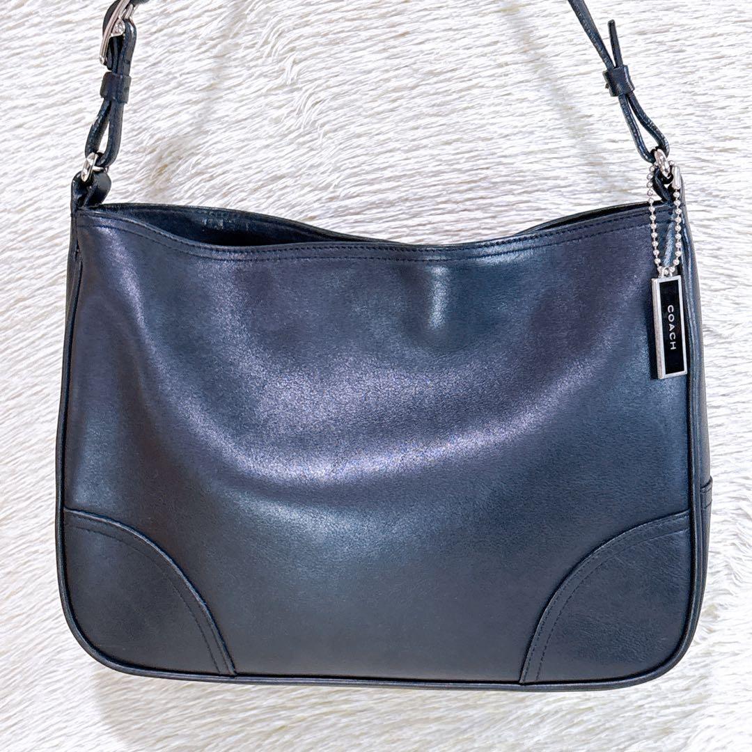 ご*ま様 ✨美品✨オールドコーチ COACH ブラックレザー ワンショルダーバッ