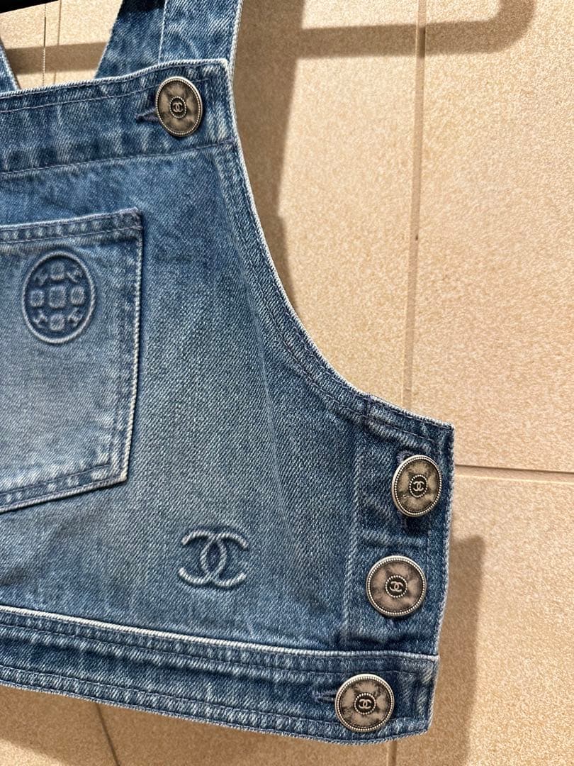 CHANELシャネル　ココマークロゴデニムトップス