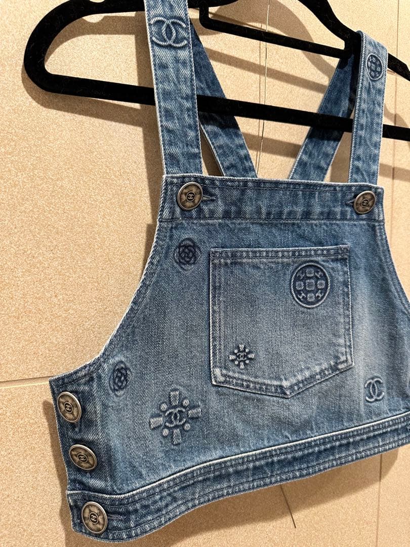 CHANELシャネル　ココマークロゴデニムトップス