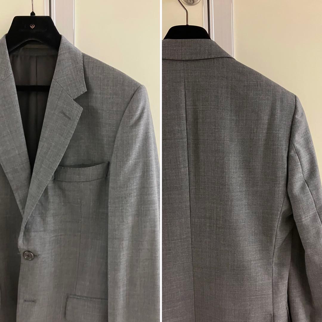 【GIEVES&HAWKES】 GREY WOOL シャークスキン スーツ