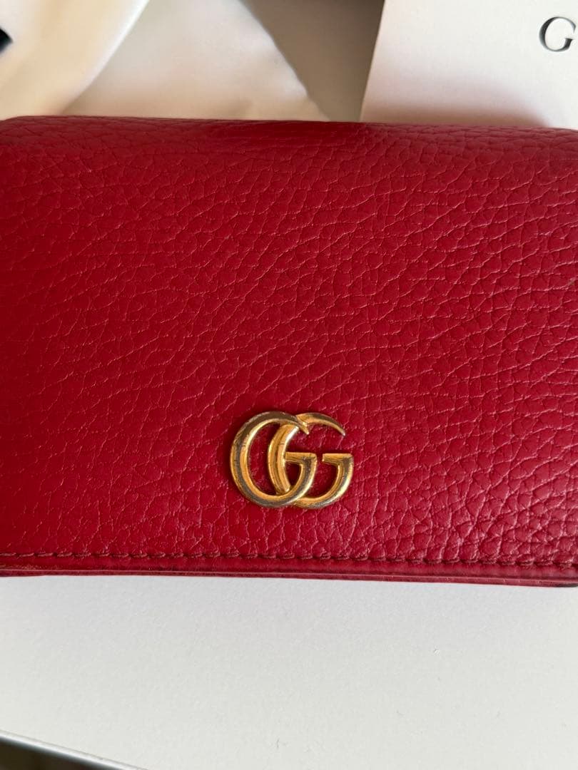 GUCCI レッド 二つ折り財布