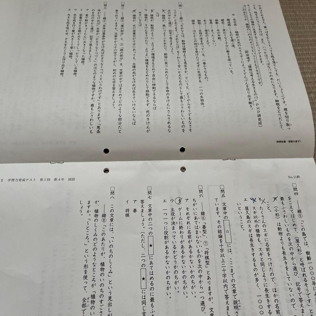 2025年 日能研 4年 ステージⅡ 育成テスト【前期】4科目他❗️