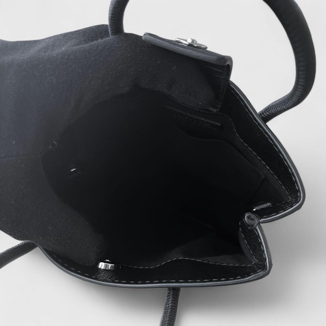 美品 バレンシアガ ラージ ショッピング バッグ レザー ブラック 2way