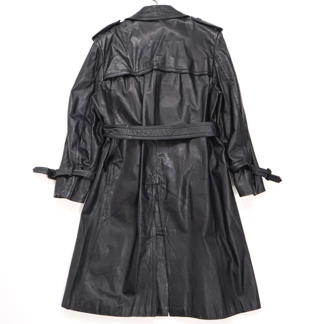 H5092◾️カウレザー　トレンチコート　Y2K