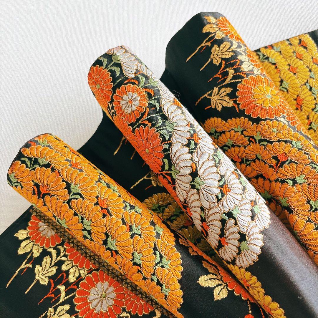 フルセット　七五三７歳女の子　上品　総絞り　緑　黒袋帯　菊　小物セット　7063