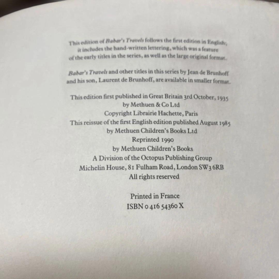 超レア！The Story of Babar & Babar's Travels