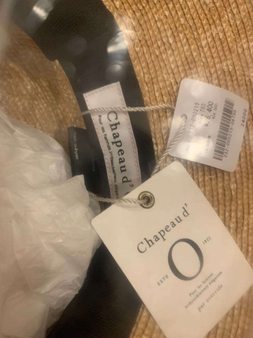 新品タグ付　シャポードオー　Chapeau d' O Casablanca
