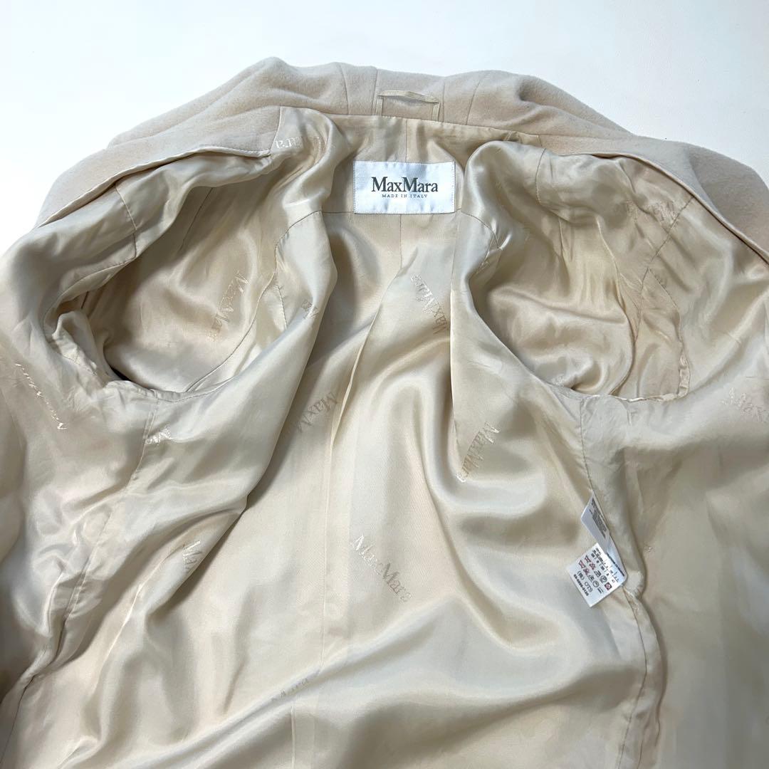 最高級ライン ✨Max Mara 白タグ カシミヤ ウールコート アイボリー