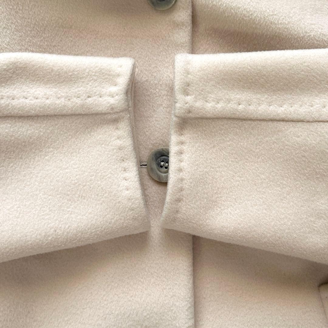 最高級ライン ✨Max Mara 白タグ カシミヤ ウールコート アイボリー