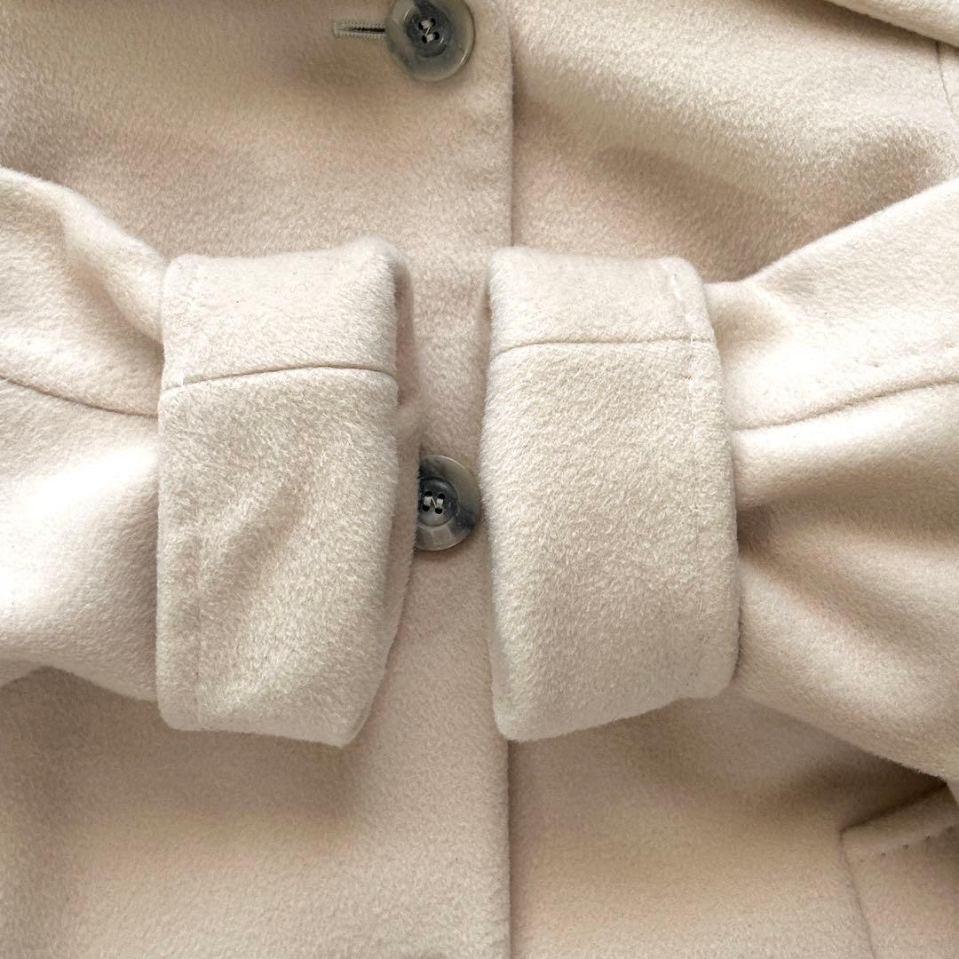 最高級ライン ✨Max Mara 白タグ カシミヤ ウールコート アイボリー