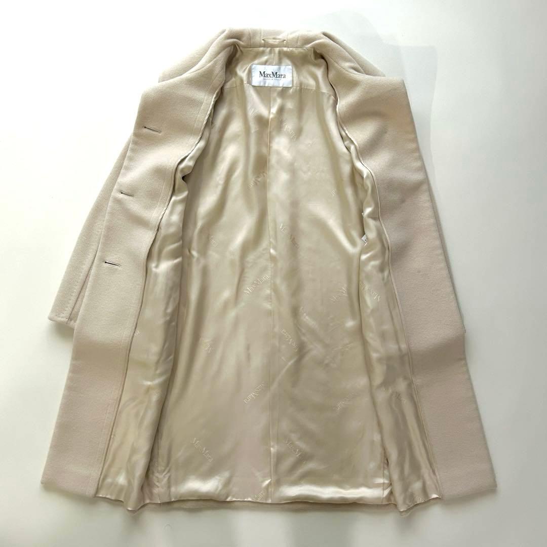 最高級ライン ✨Max Mara 白タグ カシミヤ ウールコート アイボリー