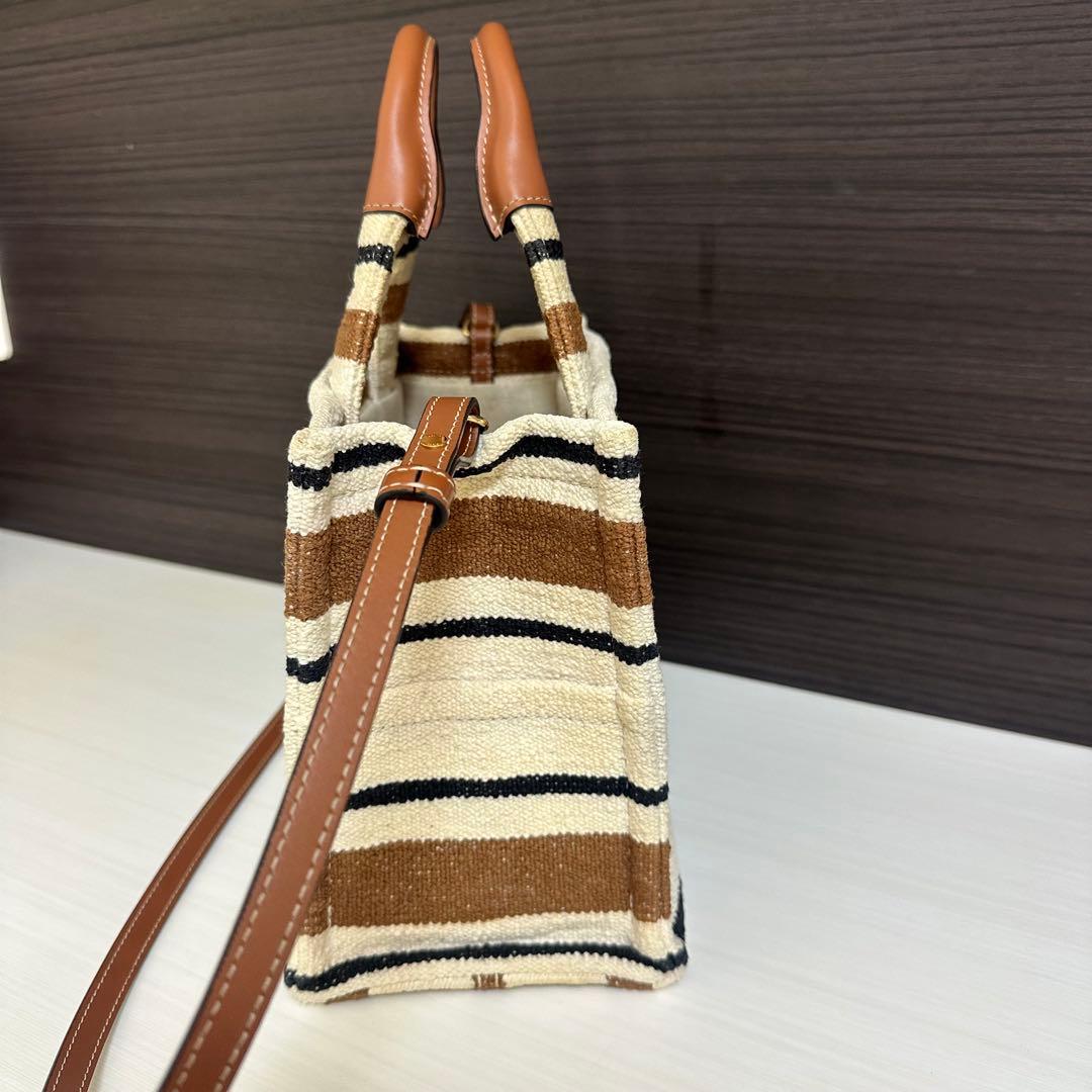 CELINE ストライプ トートバッグ