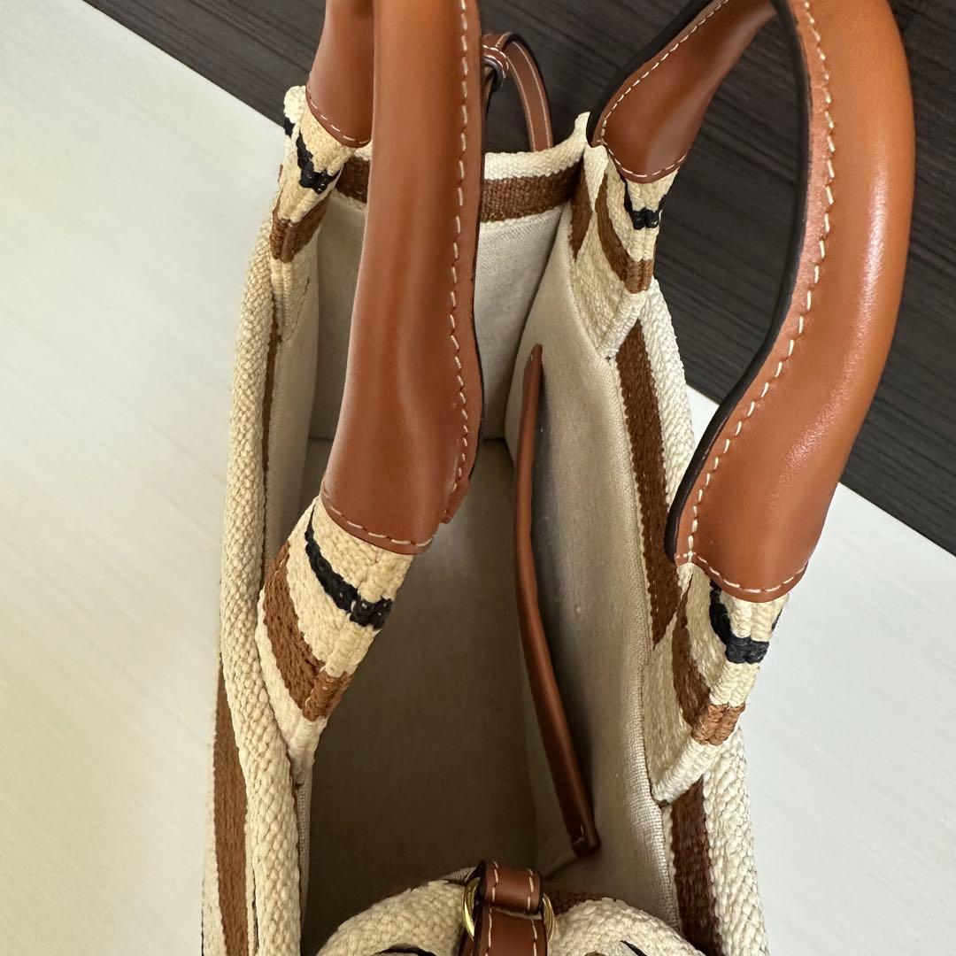 CELINE ストライプ トートバッグ