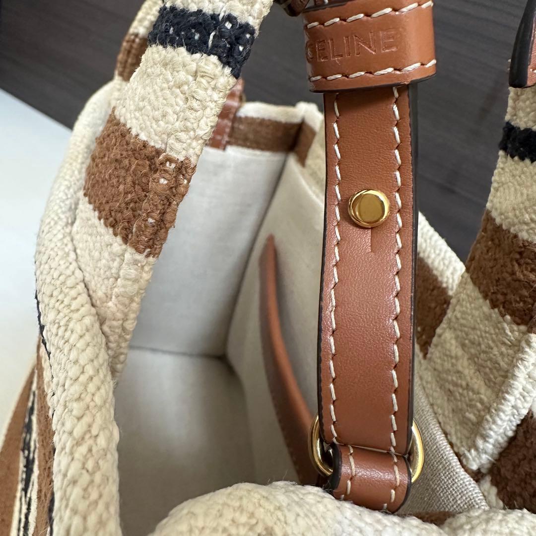 CELINE ストライプ トートバッグ