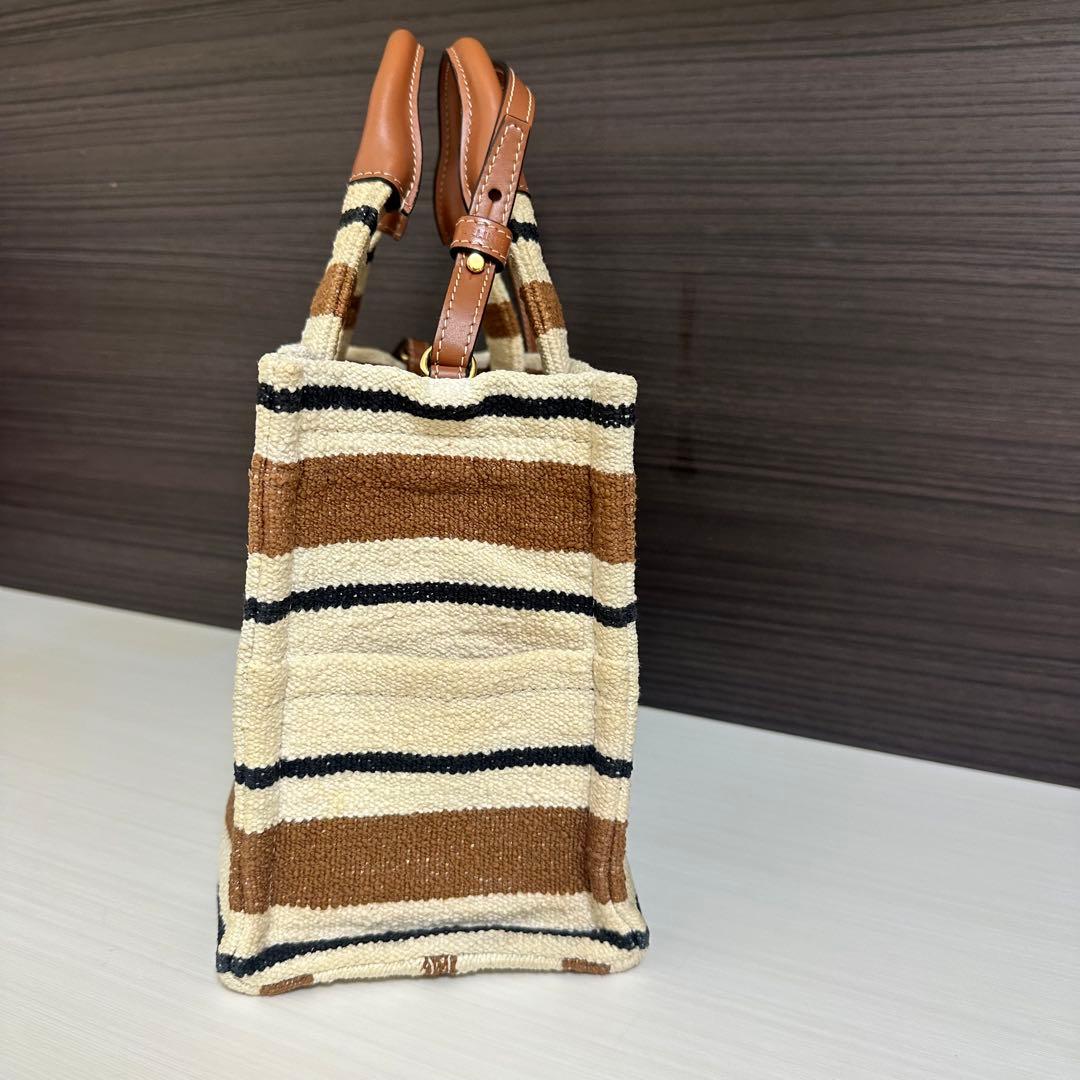 CELINE ストライプ トートバッグ