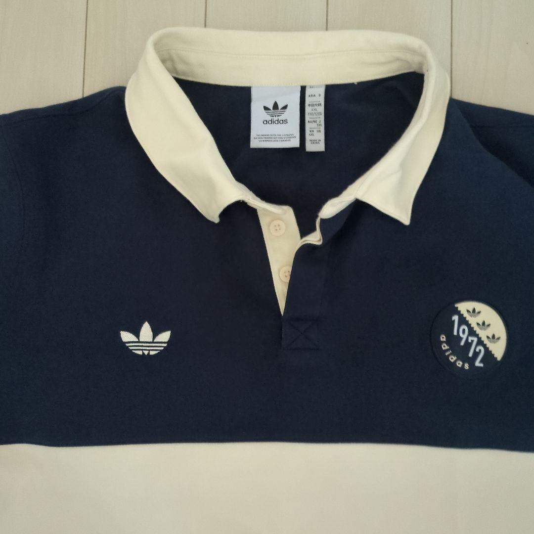 【美品・稀少サイズ5XL】アディダスオリジナルスBlokepopラグビーシャツ