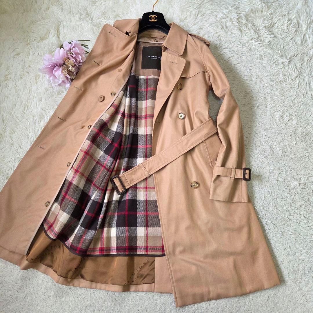 美品 マッキントッシュ トレンチコート ブラウンベージュ ライナー 36S