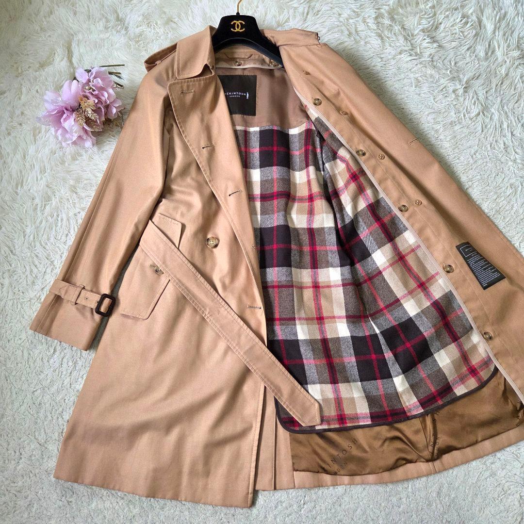 美品 マッキントッシュ トレンチコート ブラウンベージュ ライナー 36S