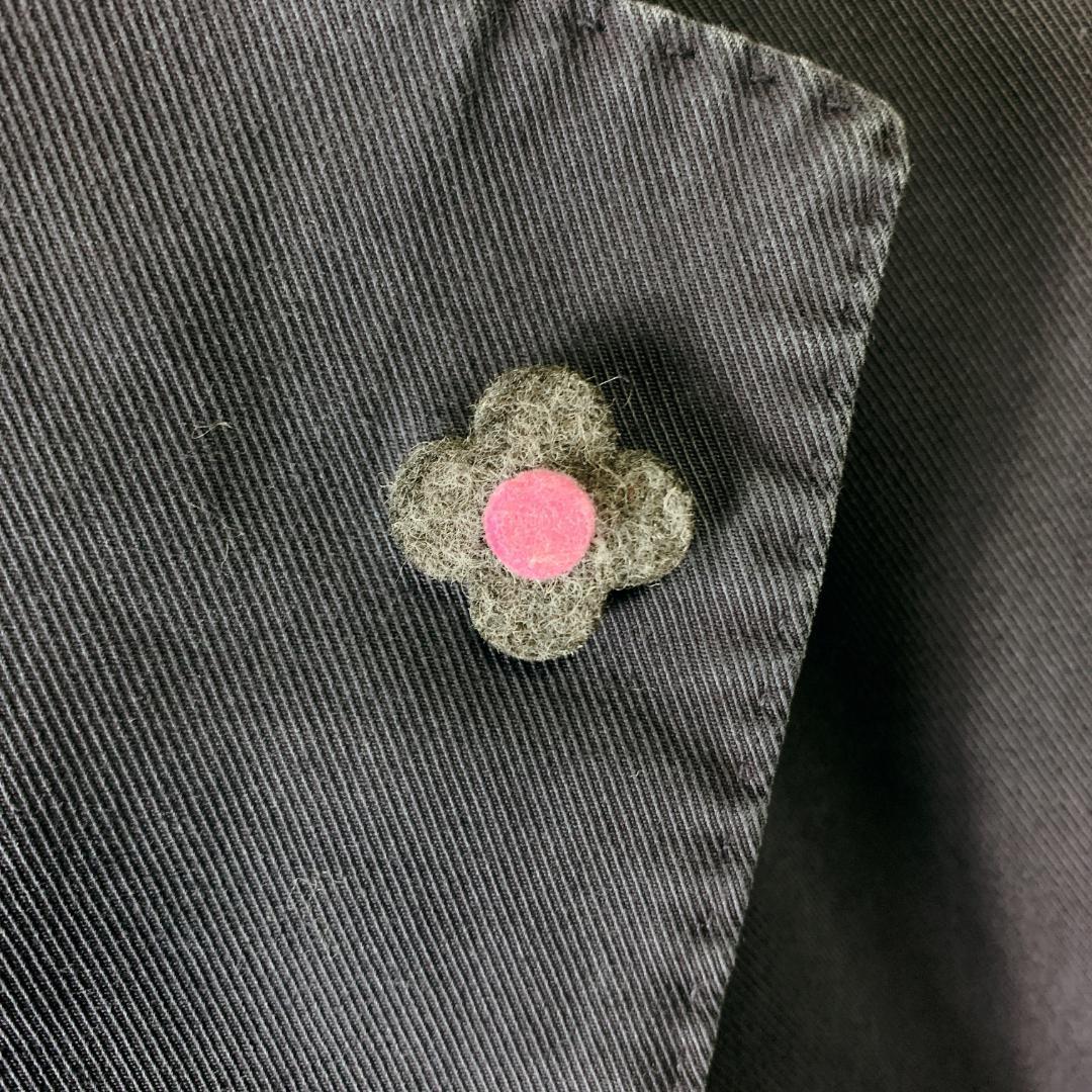 【LARDINI ラルディーニ】コットンジャケット ネイビー 花飾り