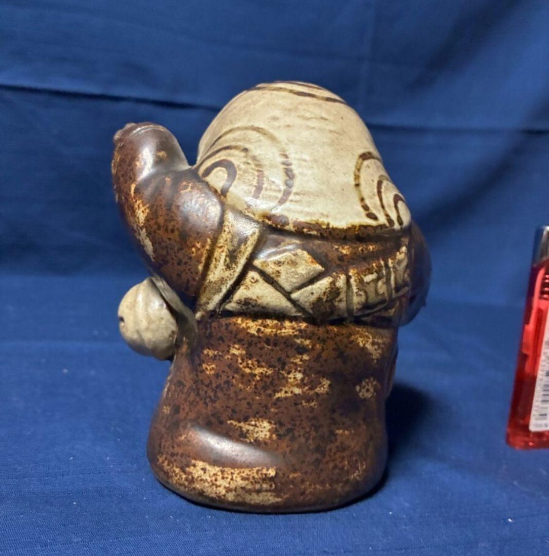 U*O様 レア　道八和尚狸　仁阿弥道八　　京焼　H 12㎝W 12㎝重38g和尚