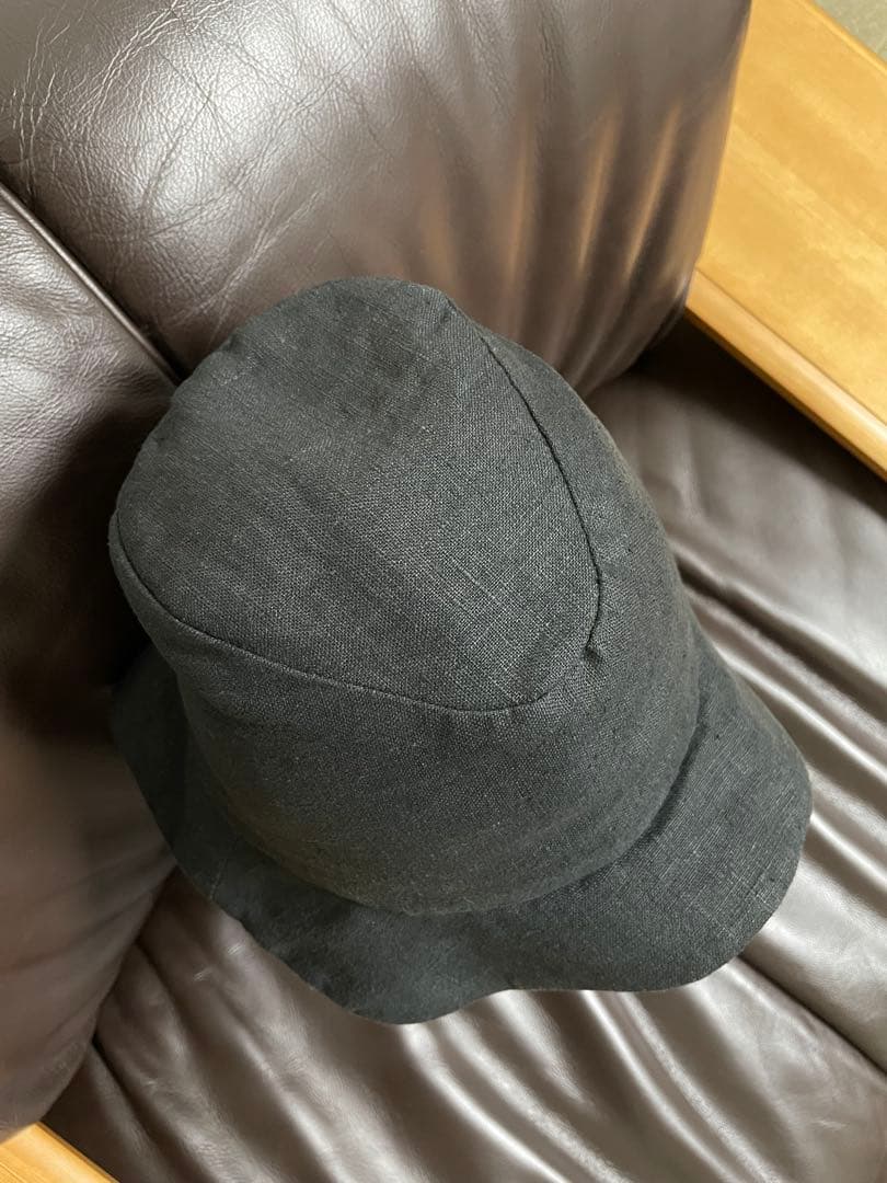 希少 REINHARD PLANK Black Linen Bucket Hat