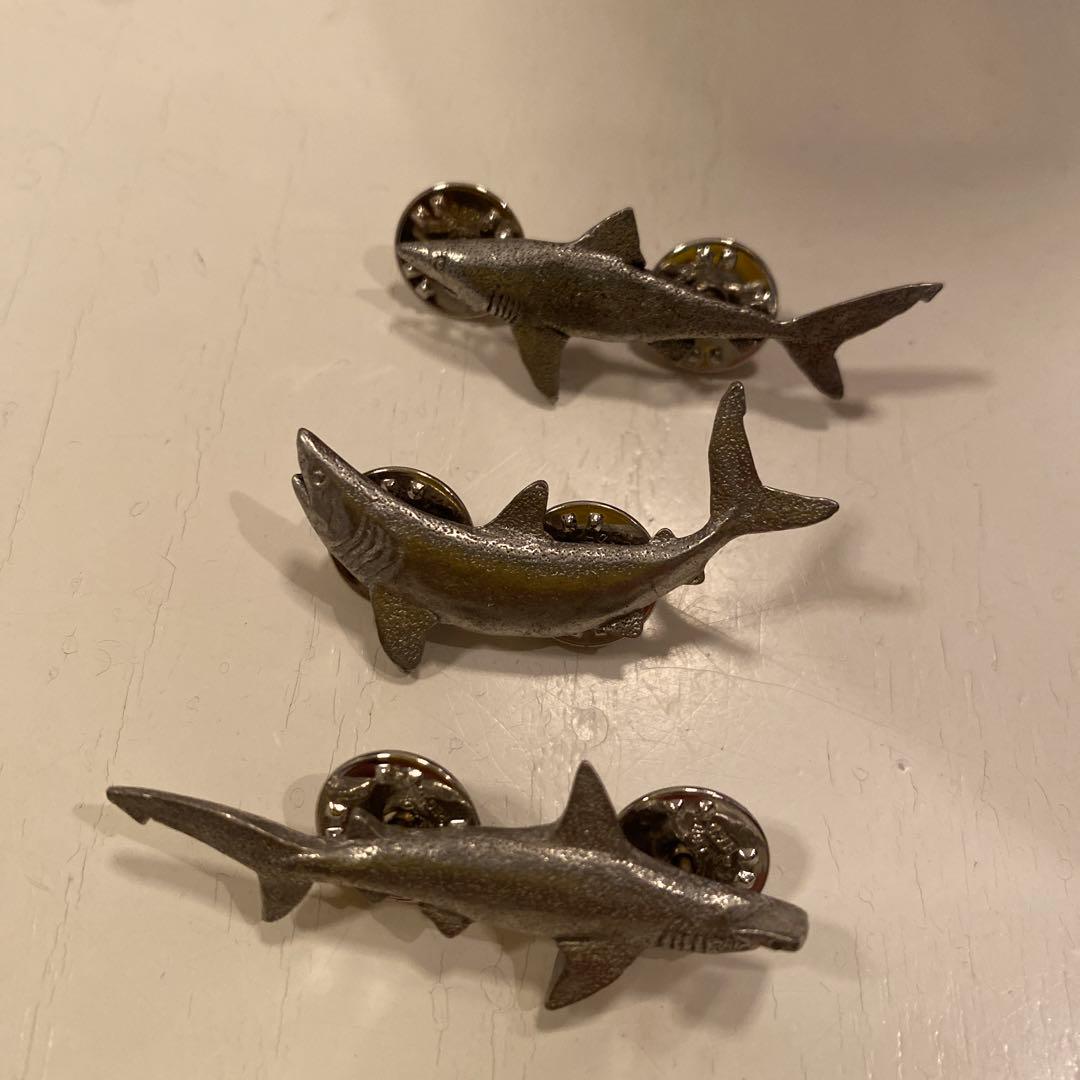 ピンズ　GG HARRIS FINE PWETER シャークピンズ3点セット
