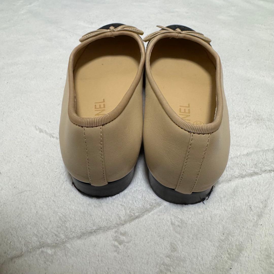 CHANEL シャネル　24cm 37 ココマーク　ブラック　べージュ　黒