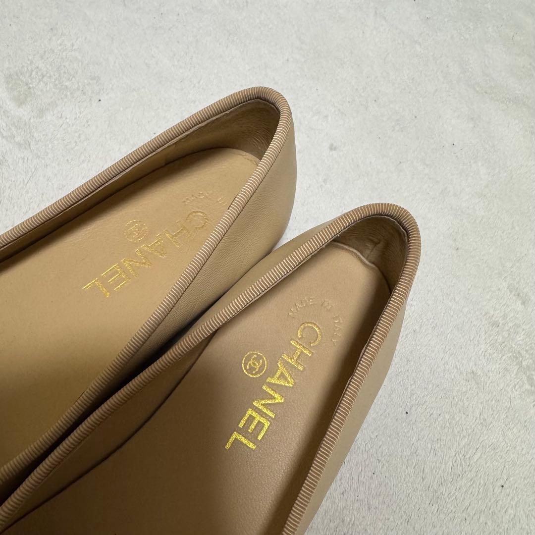 CHANEL シャネル　24cm 37 ココマーク　ブラック　べージュ　黒