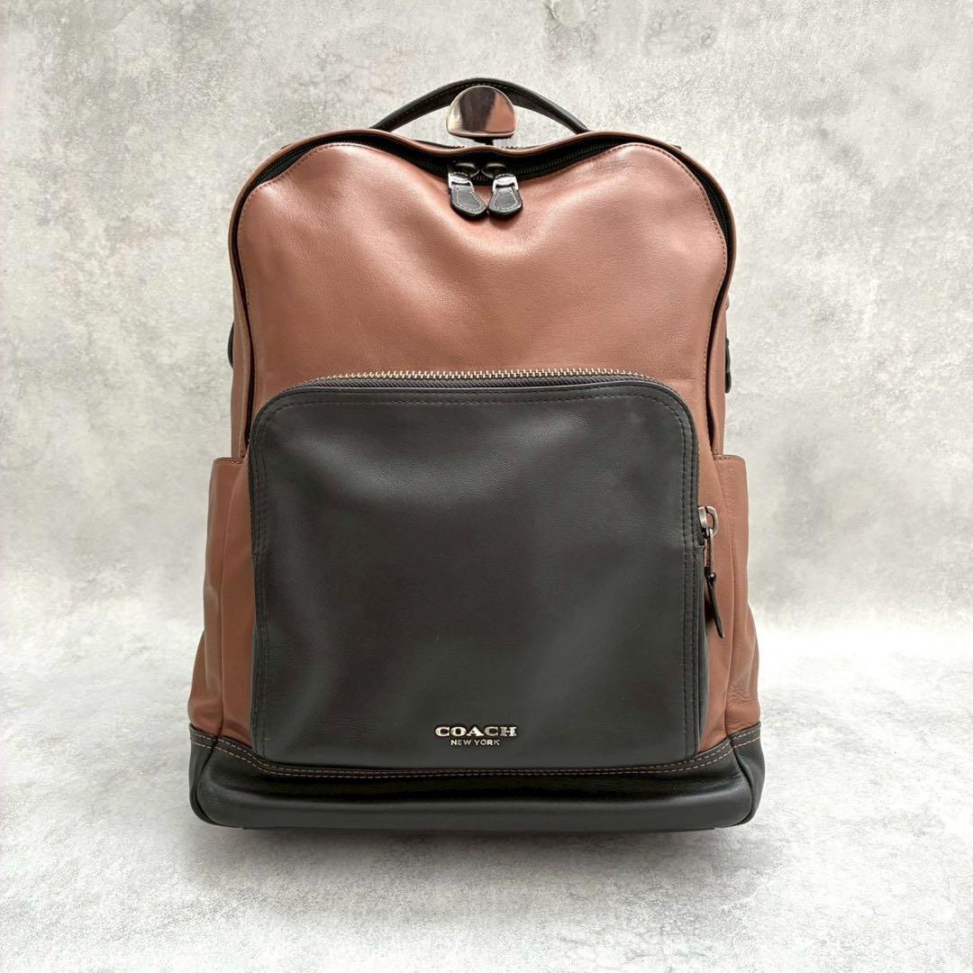 ✨美品✨コーチ リュック グラハム バックパック レザー A4収納可 ブラック
