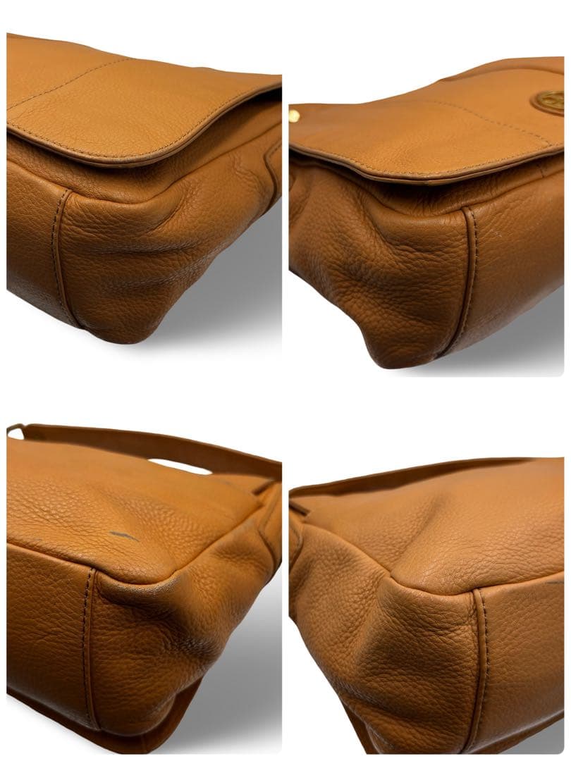 【良品】トリーバーチ　チェーンショルダーバッグ　レザー　ロゴ金具　肩掛け　大容量