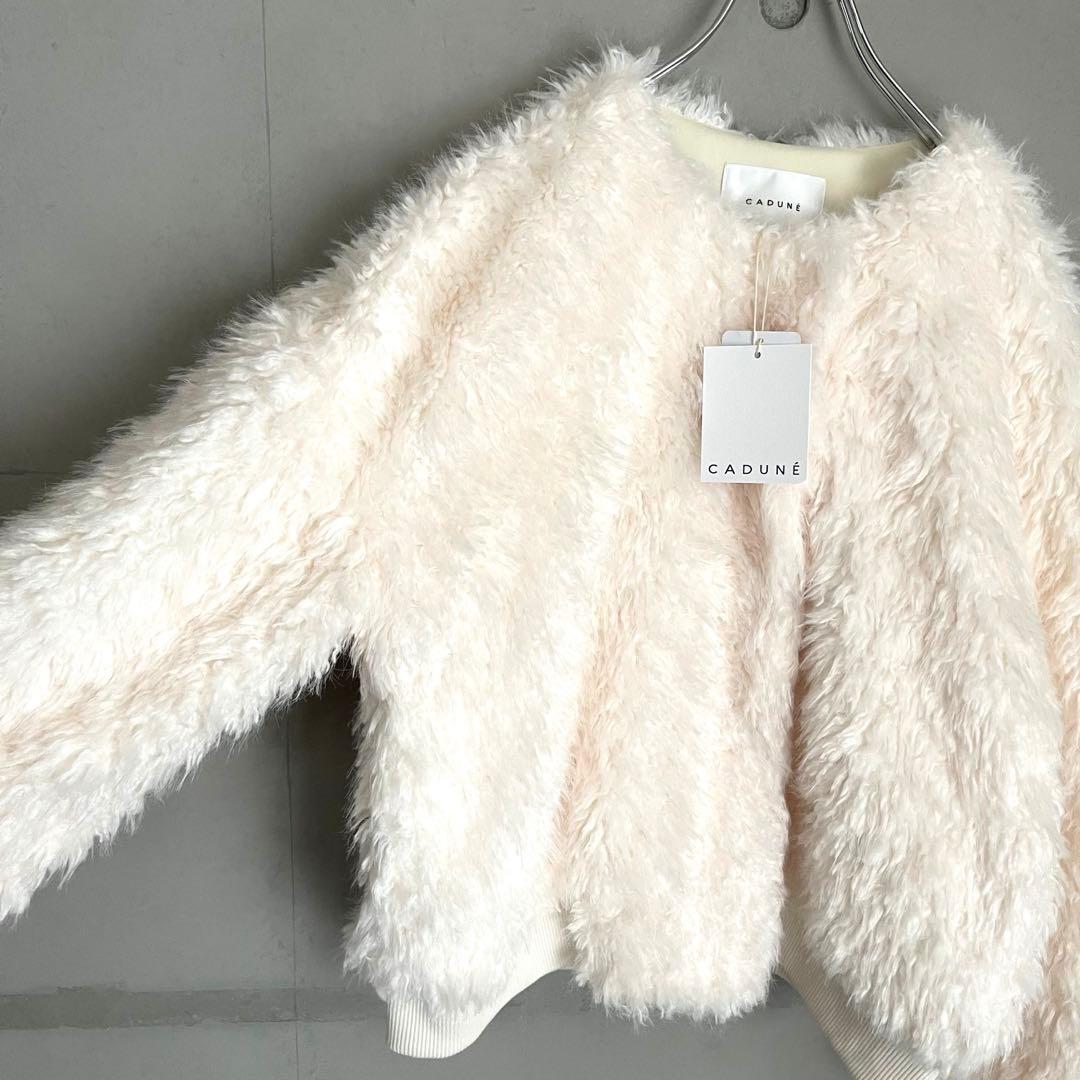 新品タグ付き⭐︎CADUNE カデュネ　ボアブルゾン　川上桃子　ファー　36