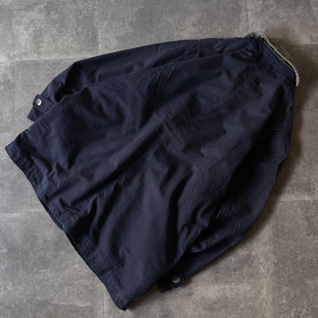 00s Lands' End カバーオール コーデュロイ襟 紺 XL A538