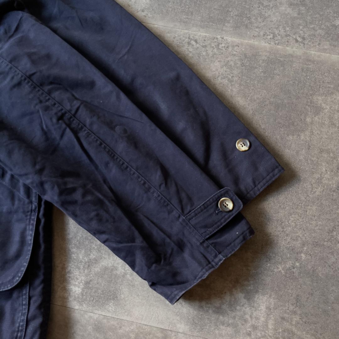 00s Lands' End カバーオール コーデュロイ襟 紺 XL A538