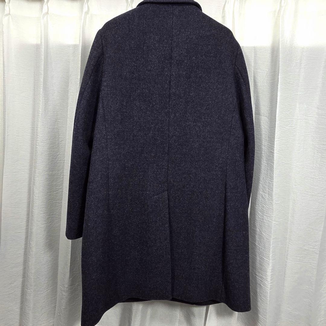 エポカウォモ◆比翼デザインのチェスターコート 50サイズ◆美品 クリーニング済