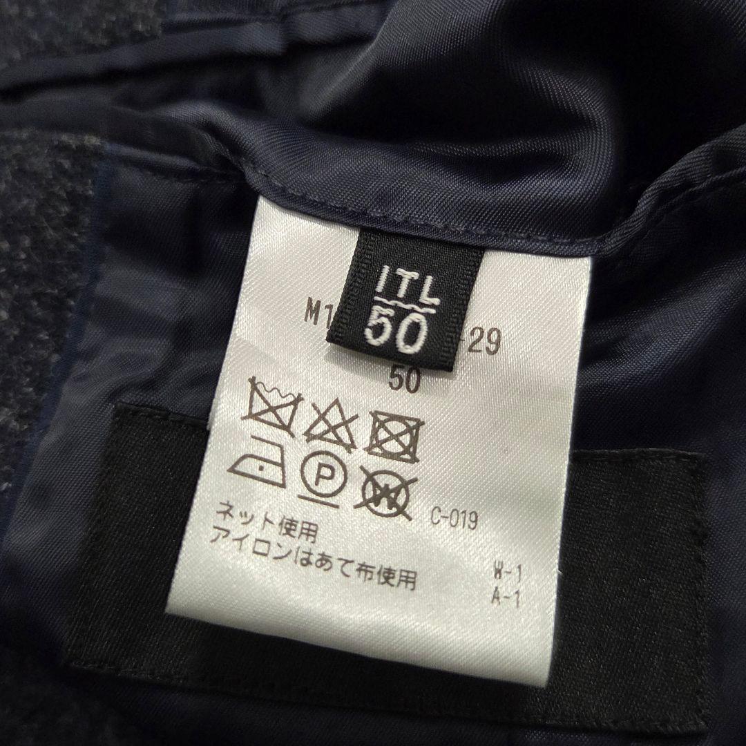 エポカウォモ◆比翼デザインのチェスターコート 50サイズ◆美品 クリーニング済