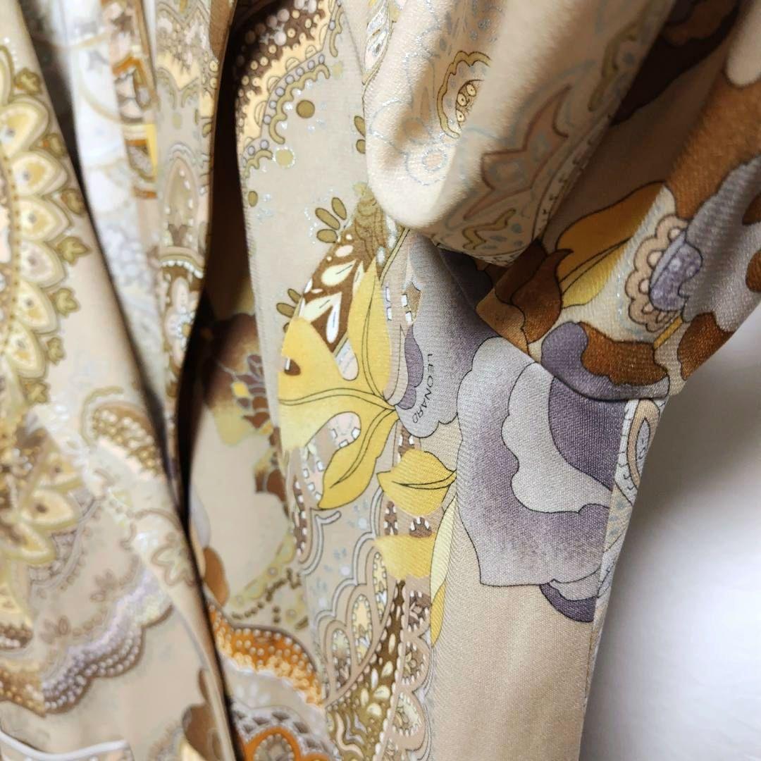 ☆LEONARD☆ レオナール テーラードジャケット ベージュ XL 総柄