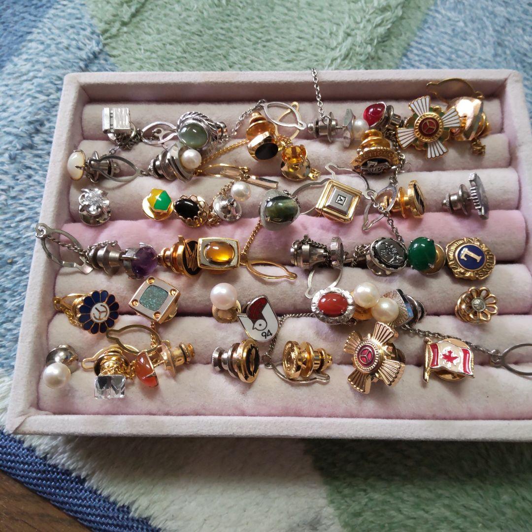 まとめ売りネクタイピン、カフス、ピンブローチ159点セット 大量