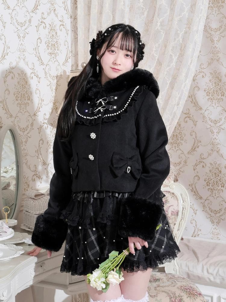 [NOEMIE]新品ヨークフリルドーリーショートコート