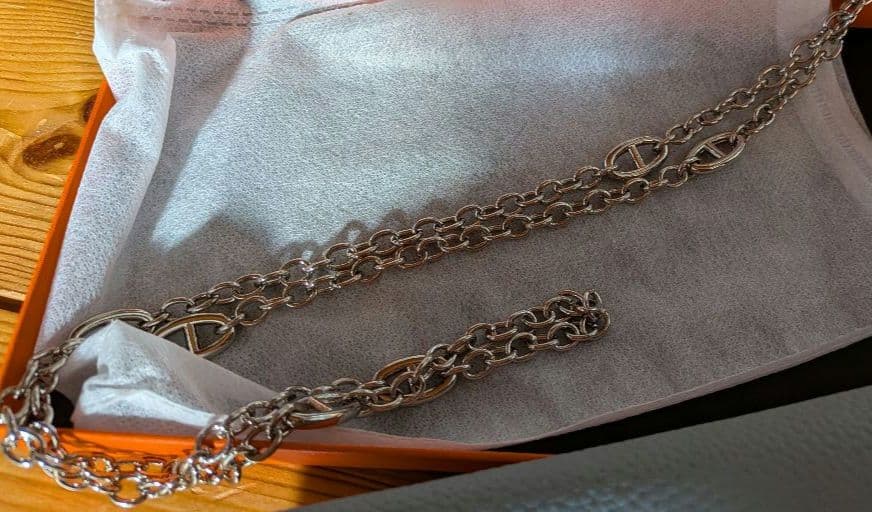 未使用☆長財布　ショルダーウォレット　ブルーグレー色