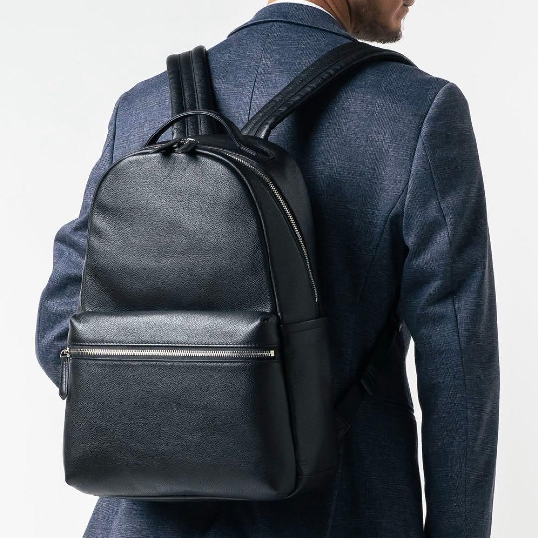 MURA 本革 リュックA4対応 15L YKKファスナー PCポケット付き