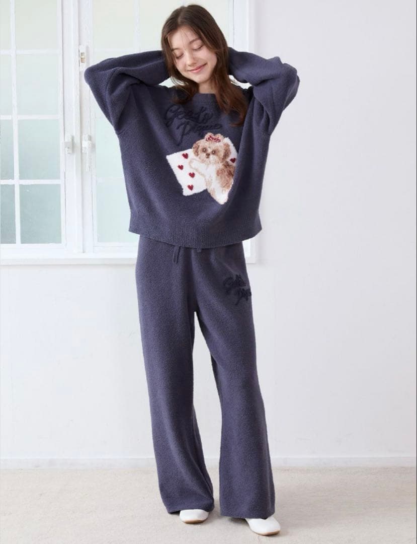 Gelato Pique 可愛らし過ぎ♡シーズージャガードプルオーバー　ネイビー