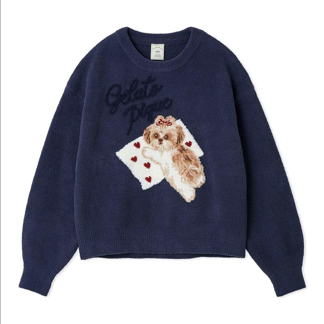 Gelato Pique 可愛らし過ぎ♡シーズージャガードプルオーバー　ネイビー