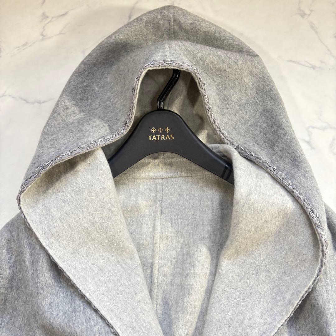 希少3XL トゥービーシック 美品 ウール リバーコート グレー フーディ